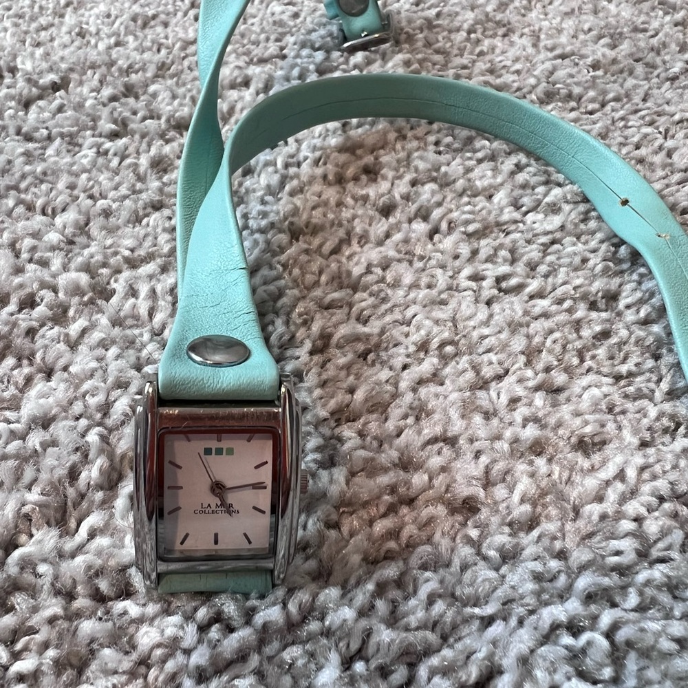 La Mer wrap watch - turquoise band, hardly worn